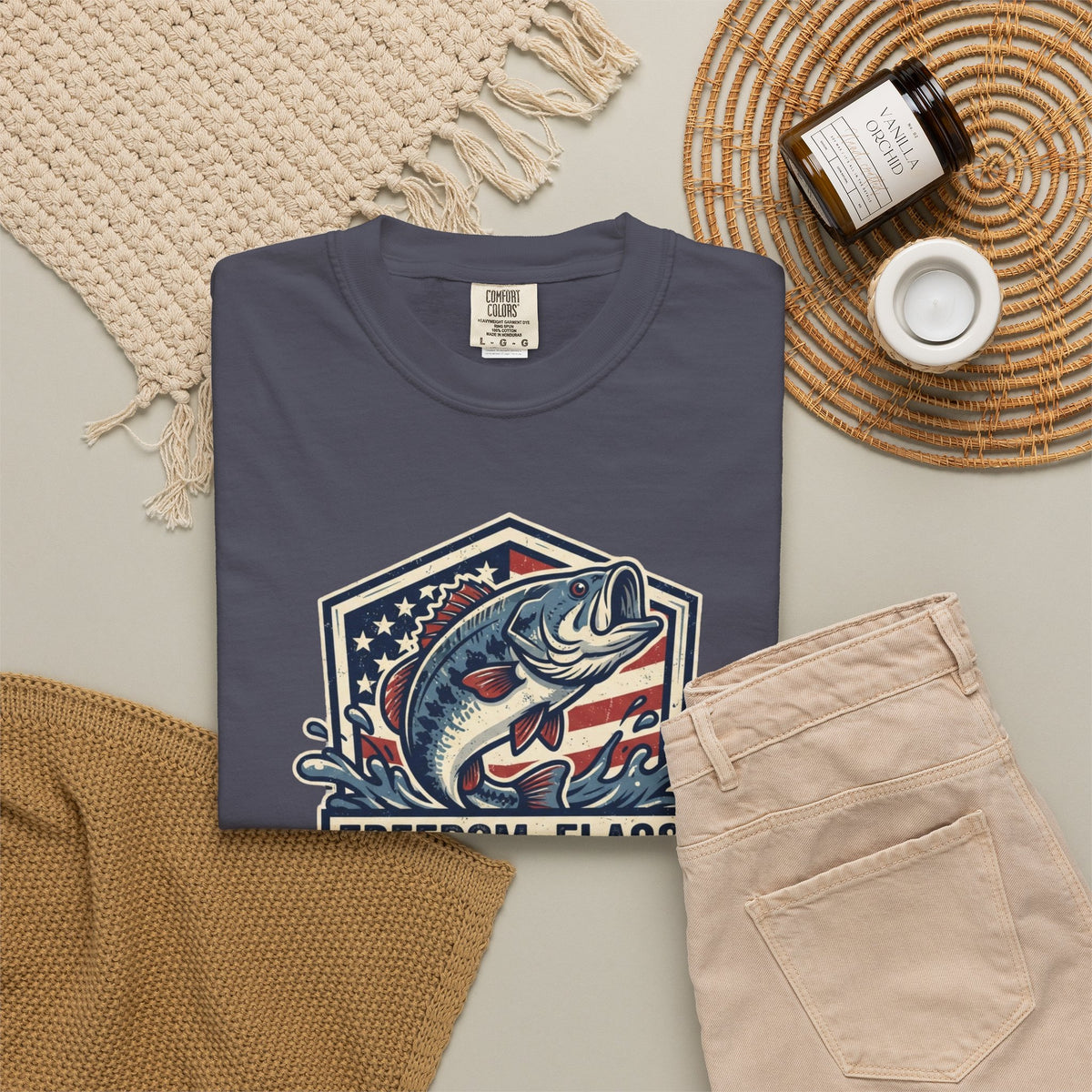 Freedom Flags & Fishing T-Shirt