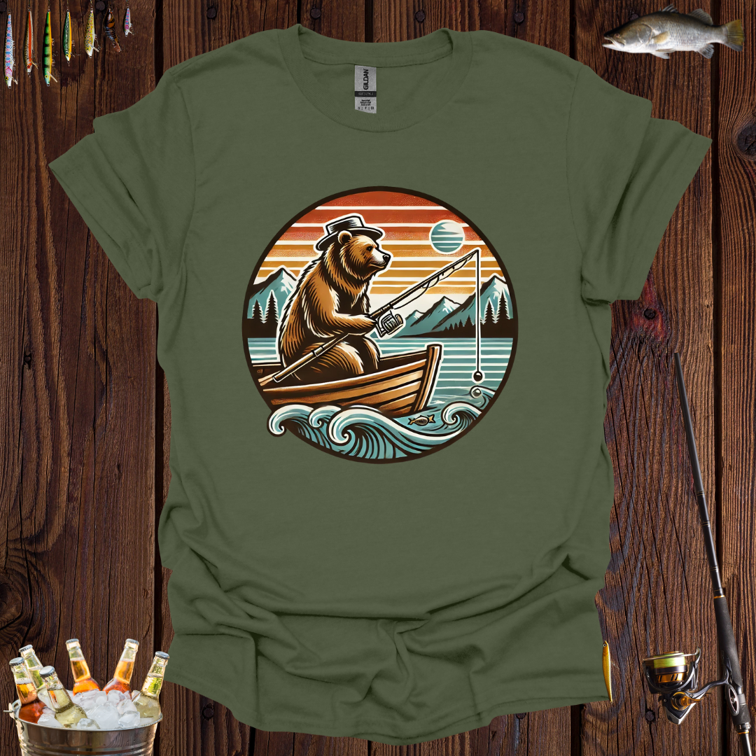 Grizzy Bear Fishing T-Shirt