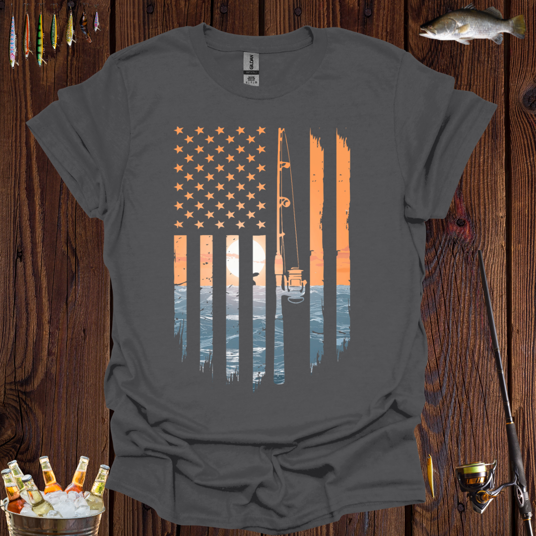 Fishing Flag American T-Shirt