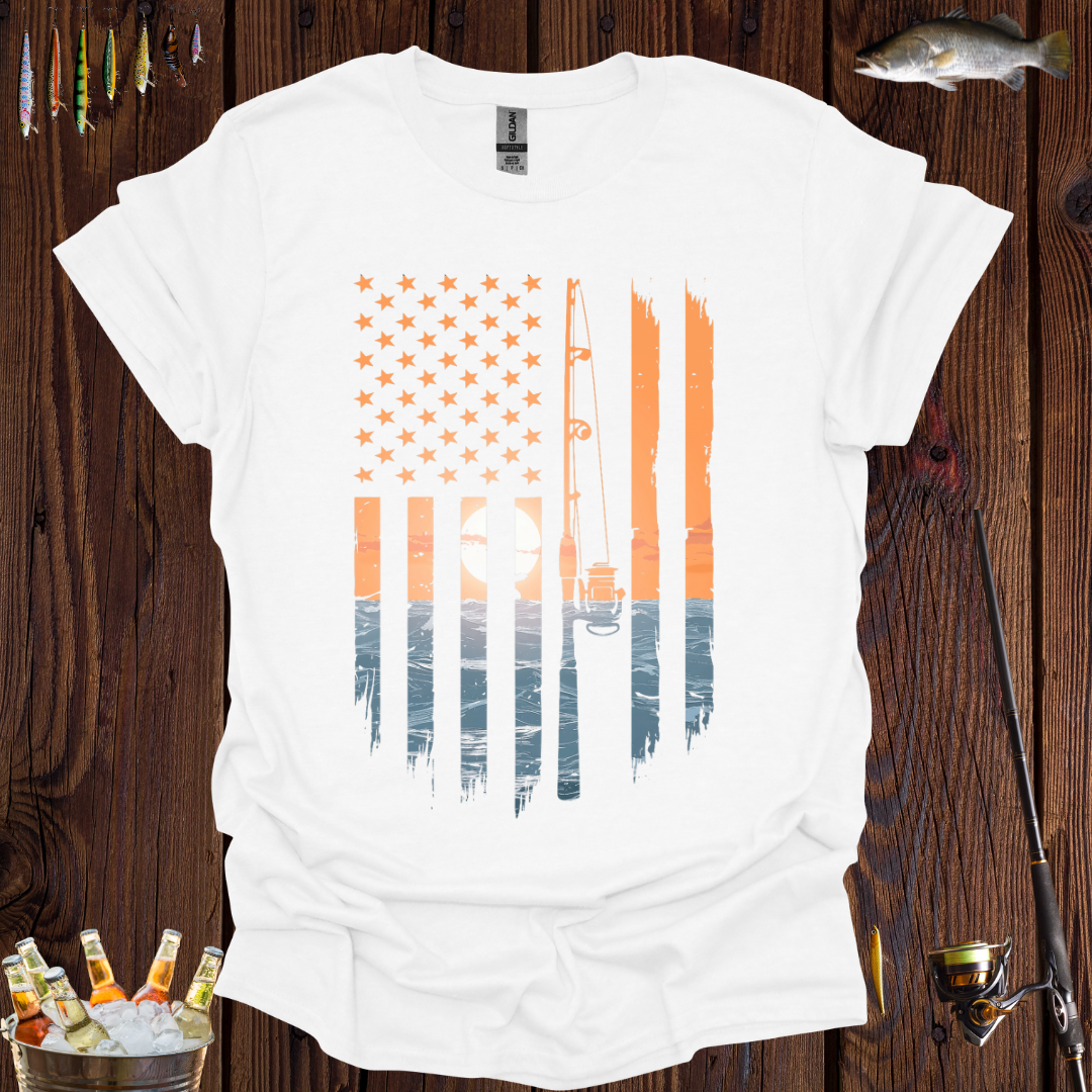 Fishing Flag American T-Shirt