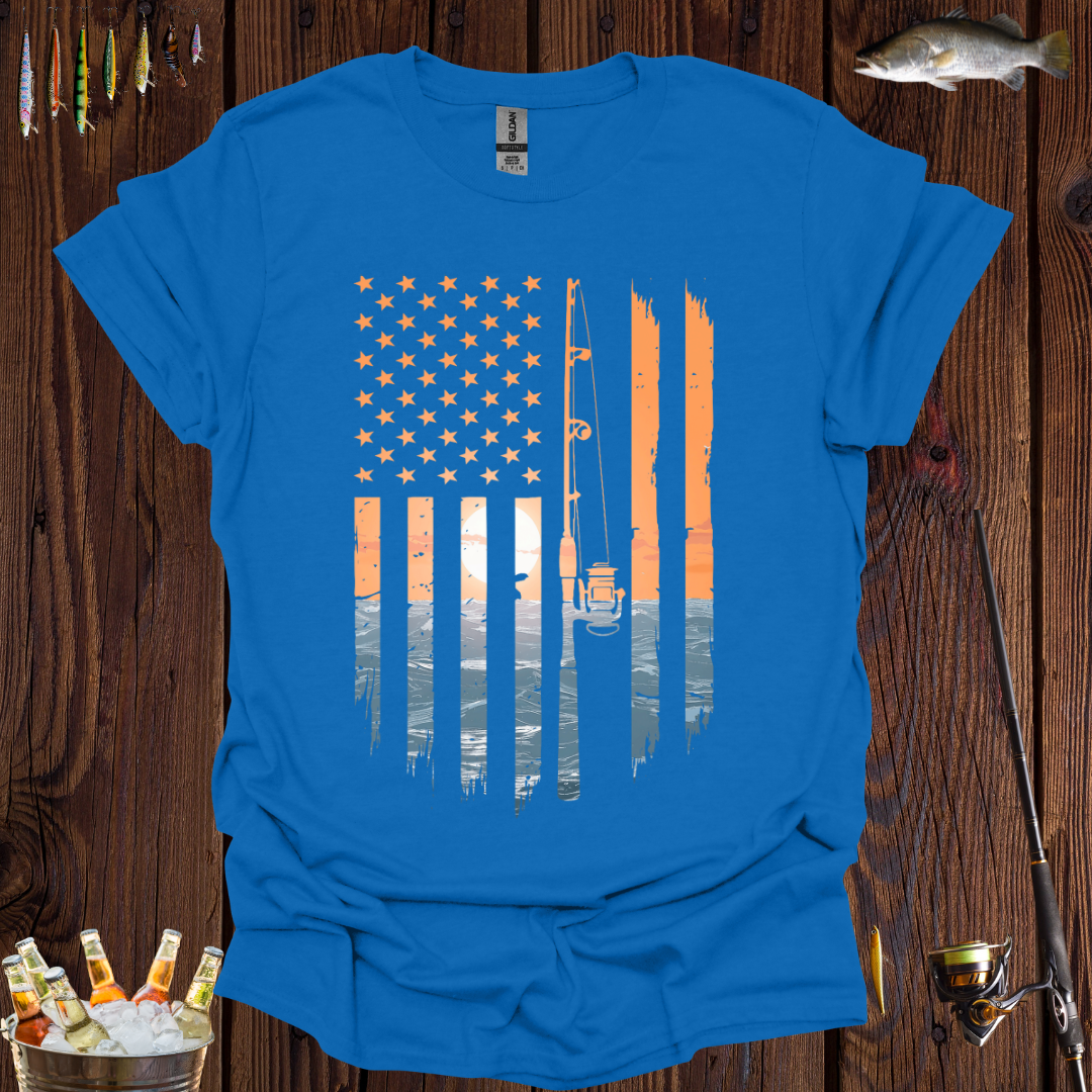 Fishing Flag American T-Shirt