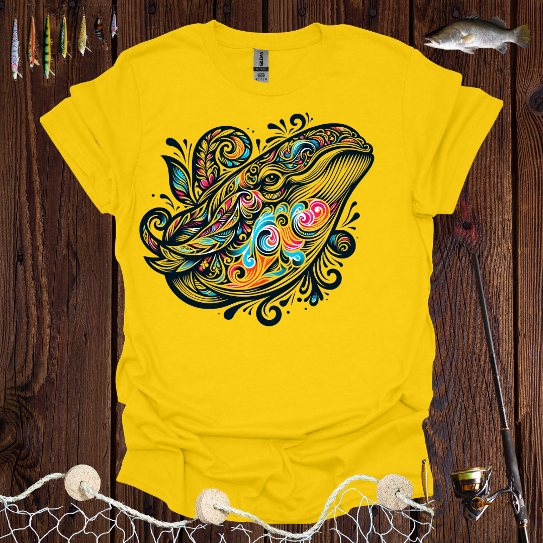 Floral Color Whale T-Shirt