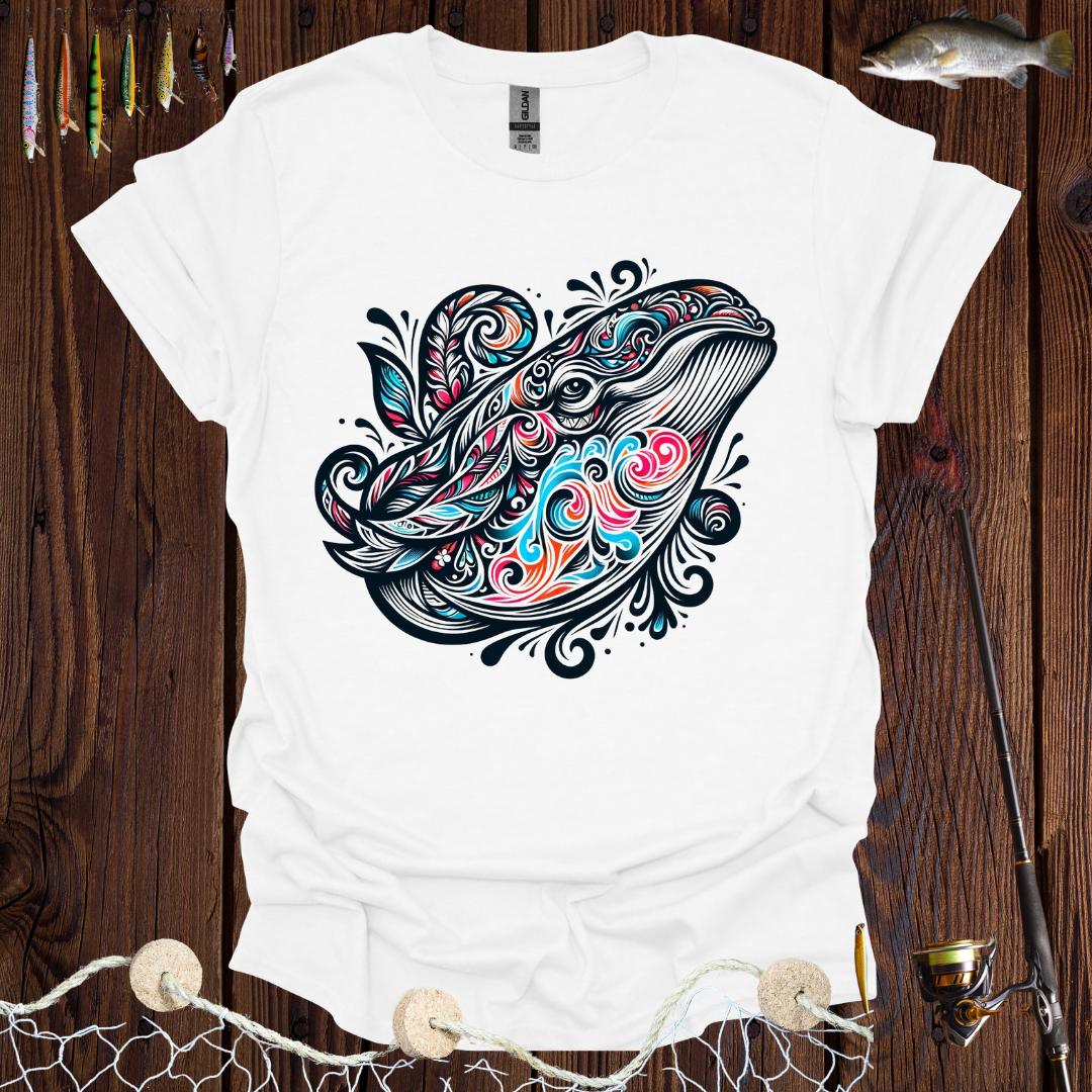 Floral Color Whale T-Shirt