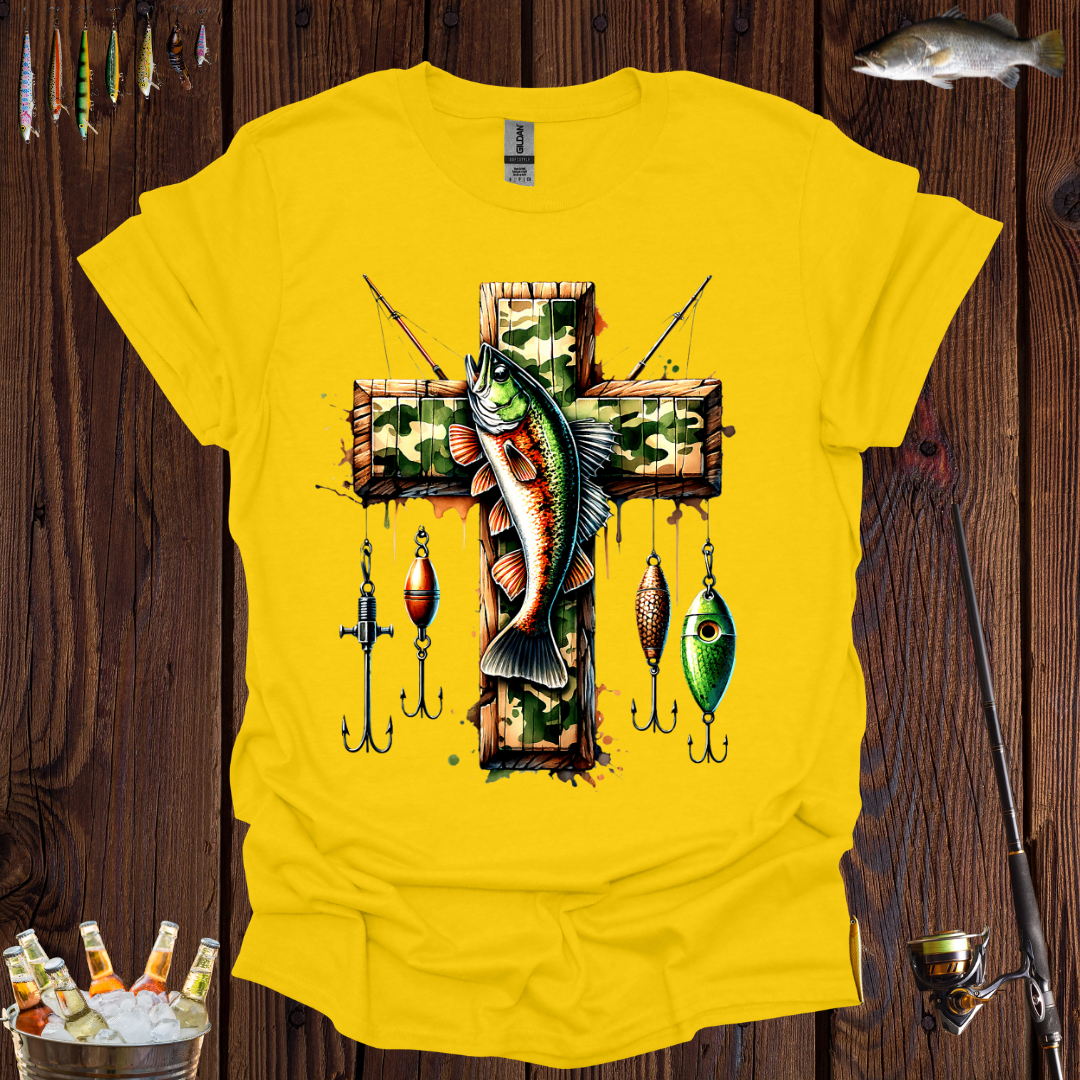 Camo Fish Cross T-Shirt