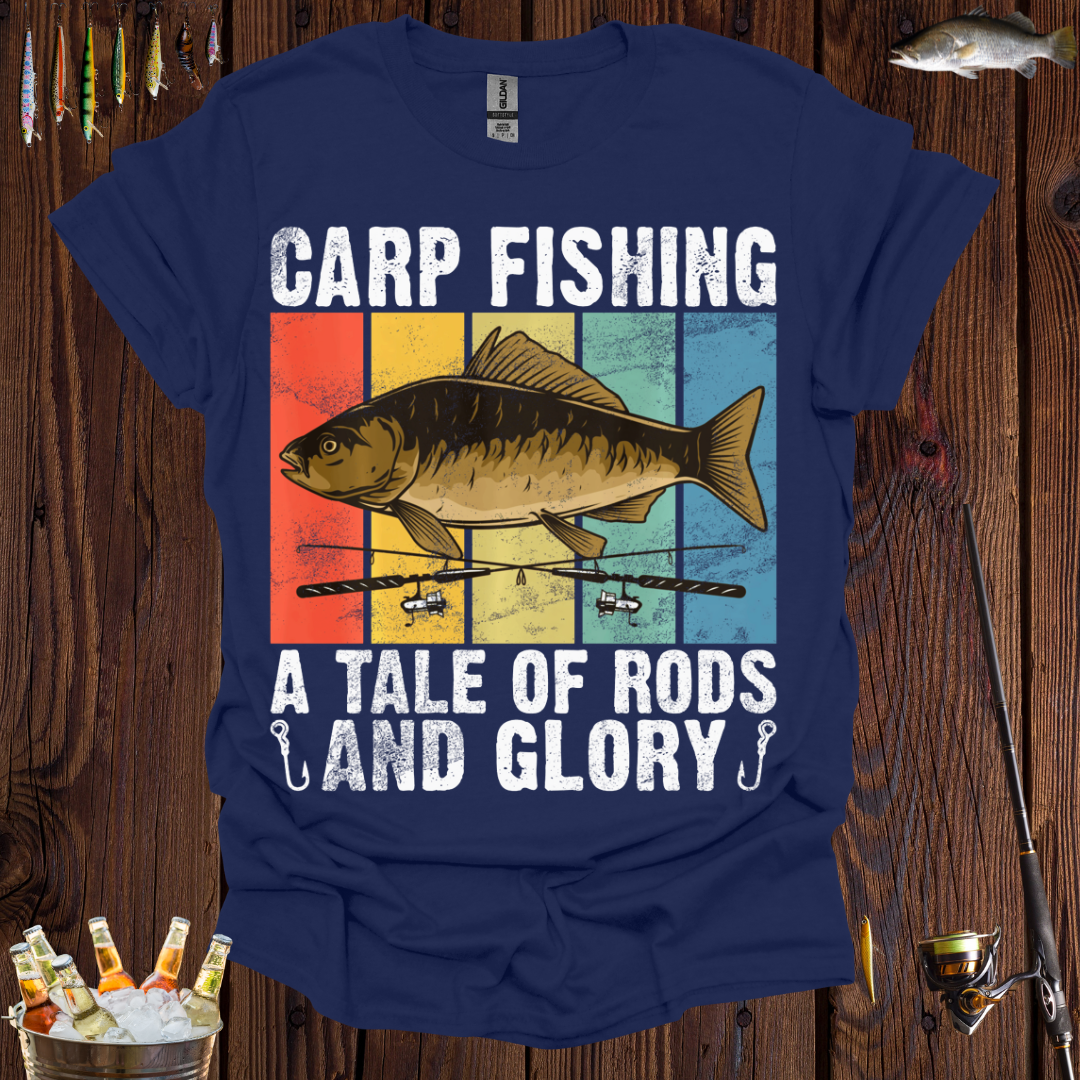 Carp Fishing A Tale of Rods and Glory T-Shirt