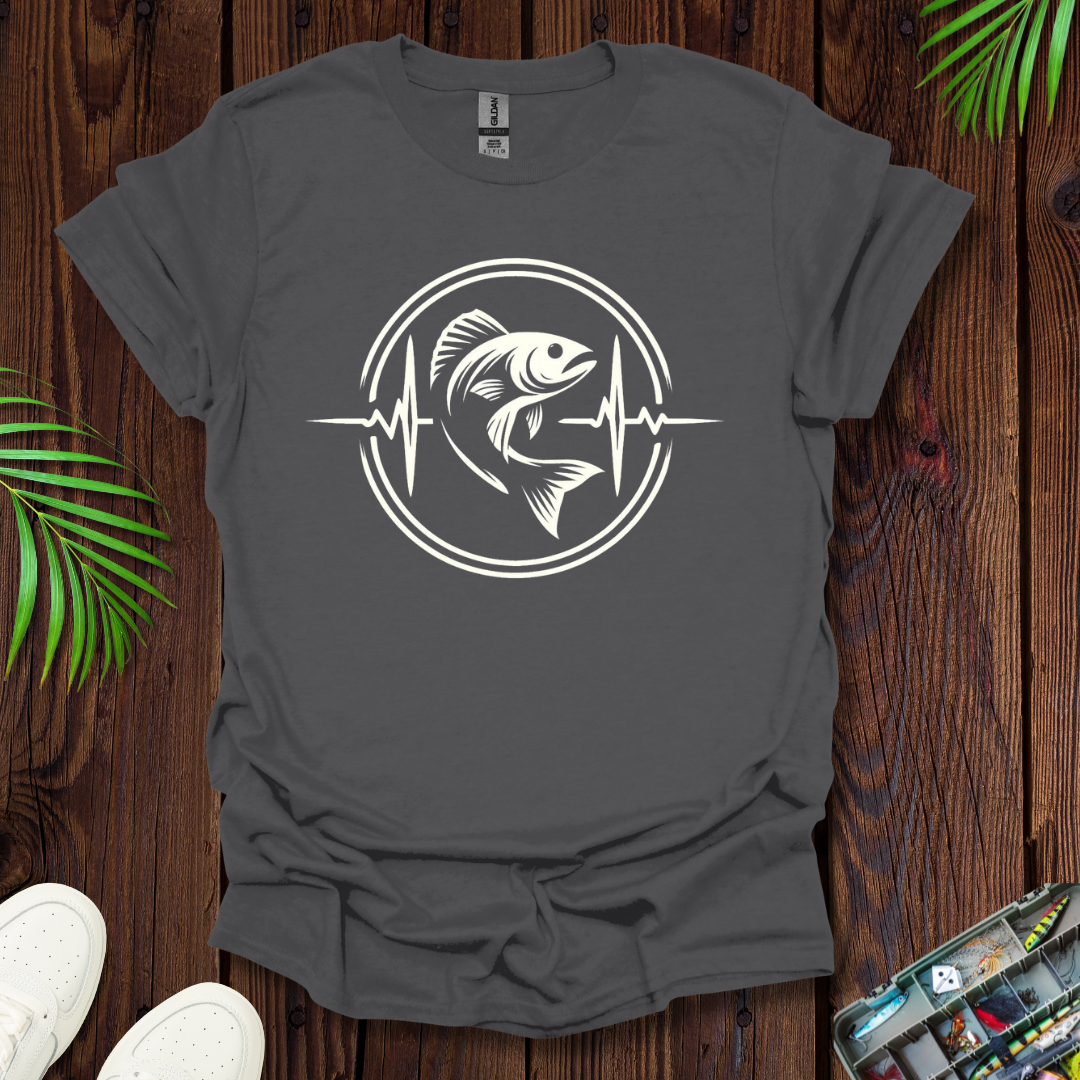 Fishing Heart Beat T-Shirt