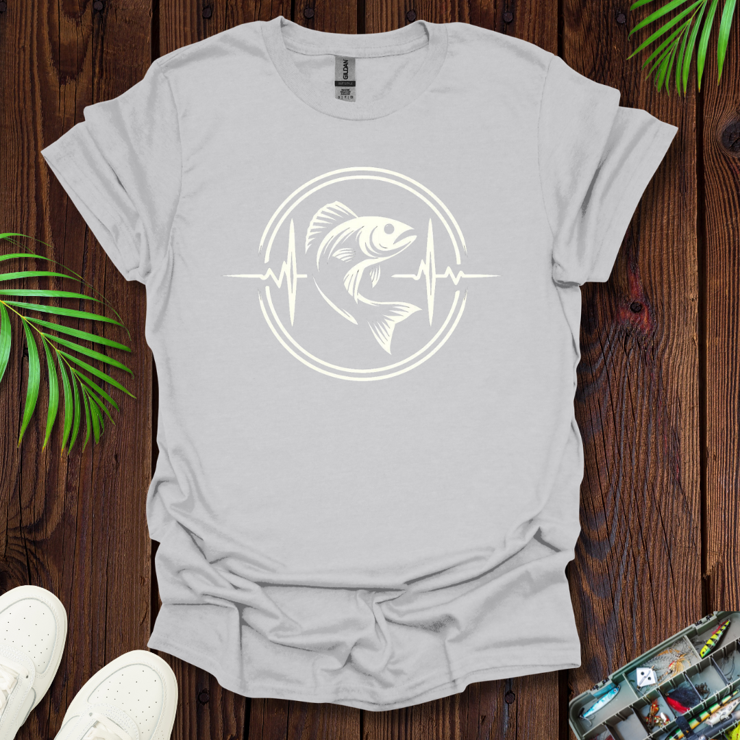 Fishing Heart Beat T-Shirt