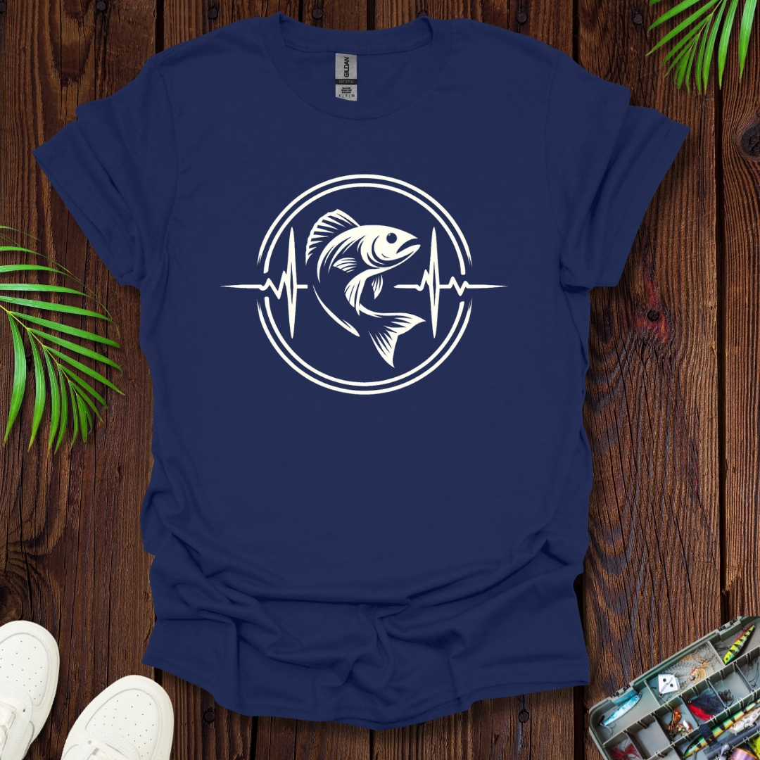 Fishing Heart Beat T-Shirt