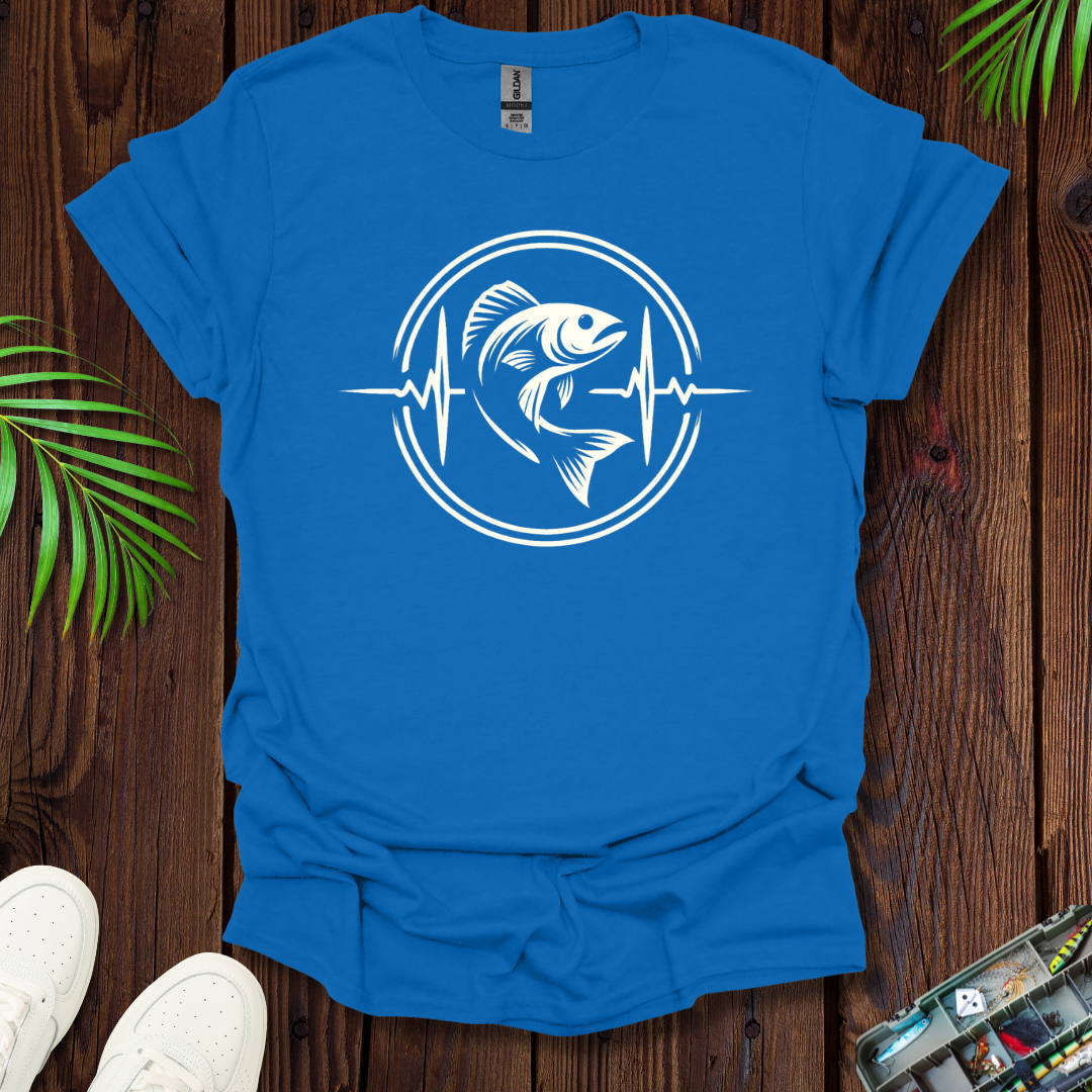 Fishing Heart Beat T-Shirt