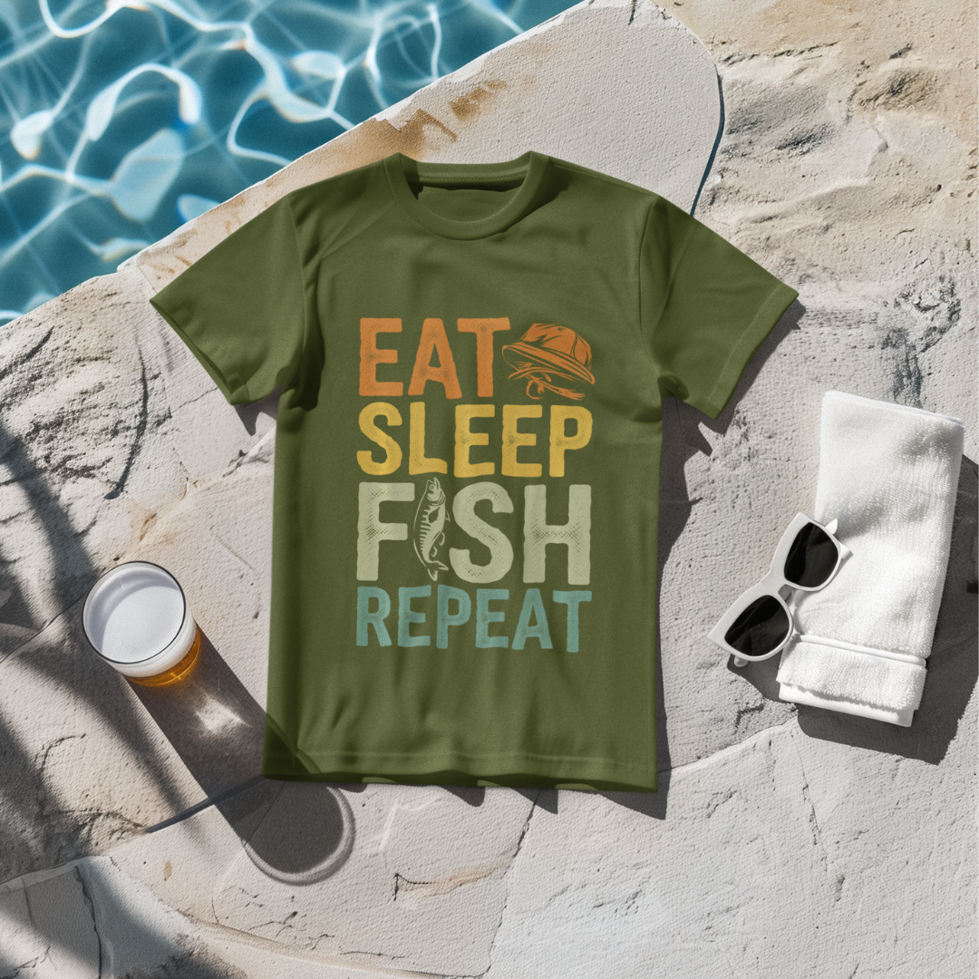 Eat Sleep Fish Repeat T-Shirt