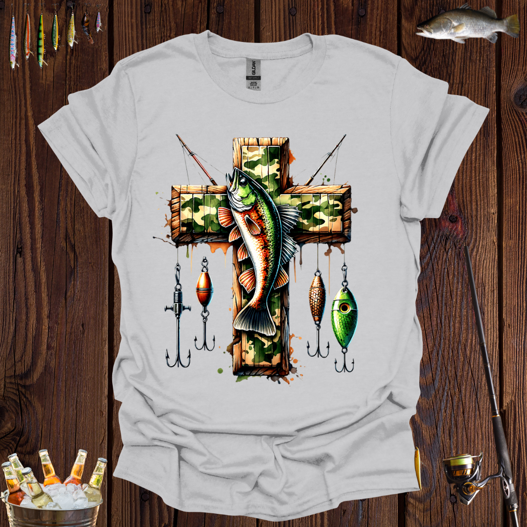 Camo Fish Cross T-Shirt