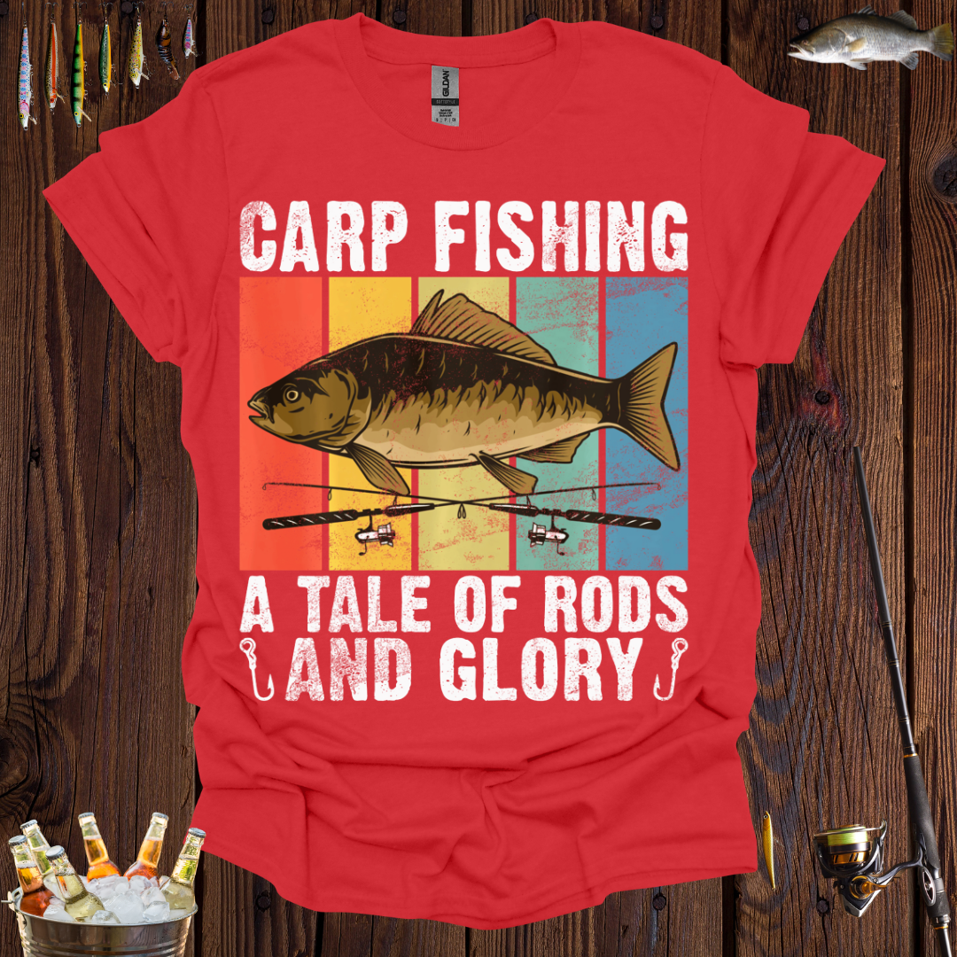 Carp Fishing A Tale of Rods and Glory T-Shirt