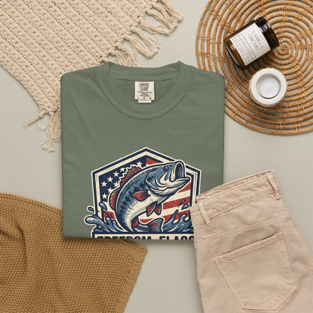 Freedom Flags & Fishing T-Shirt