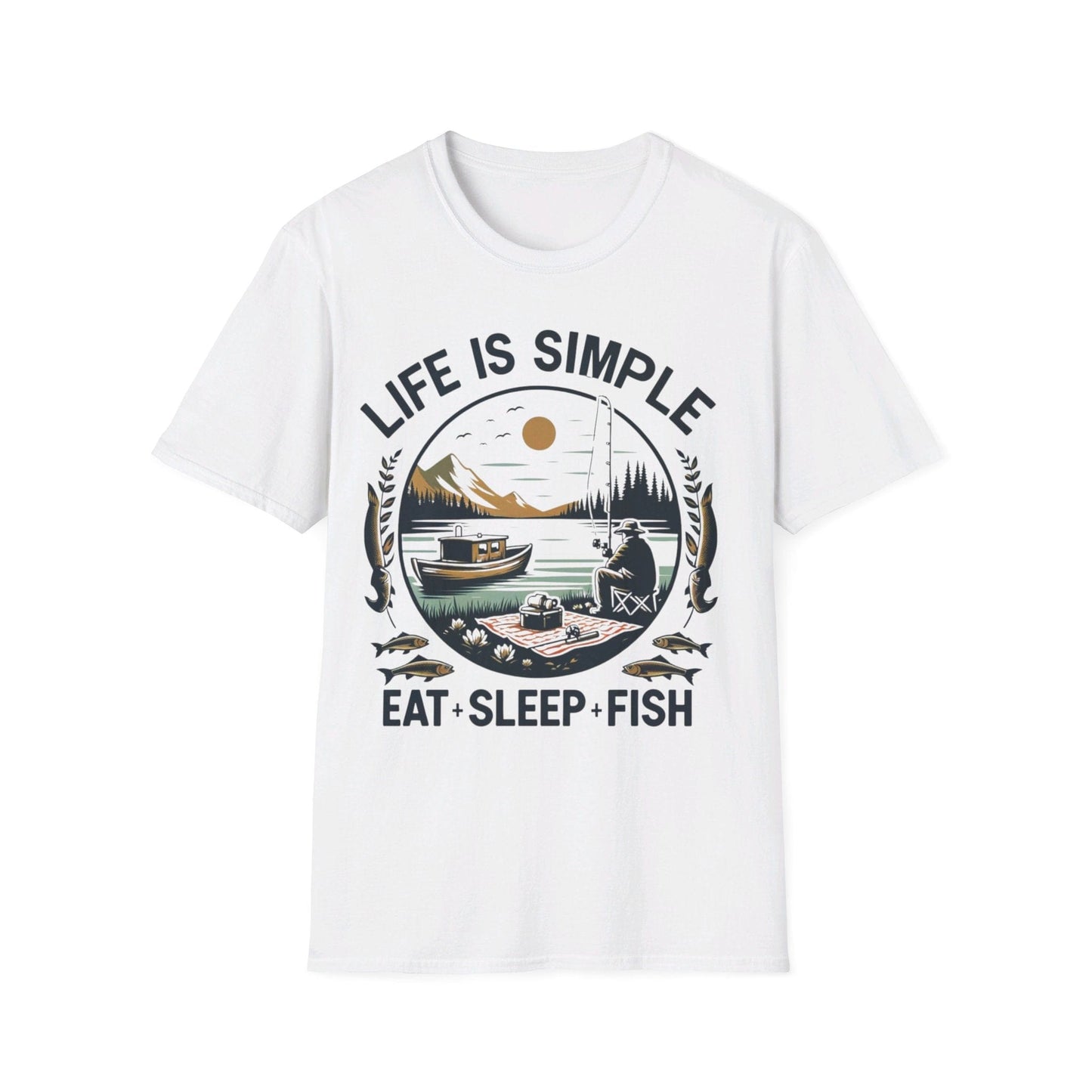 Life Is Simple Eat Sleep Fish T-Shirt