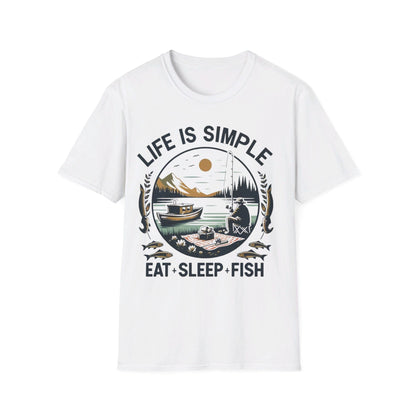 Life Is Simple Eat Sleep Fish T-Shirt