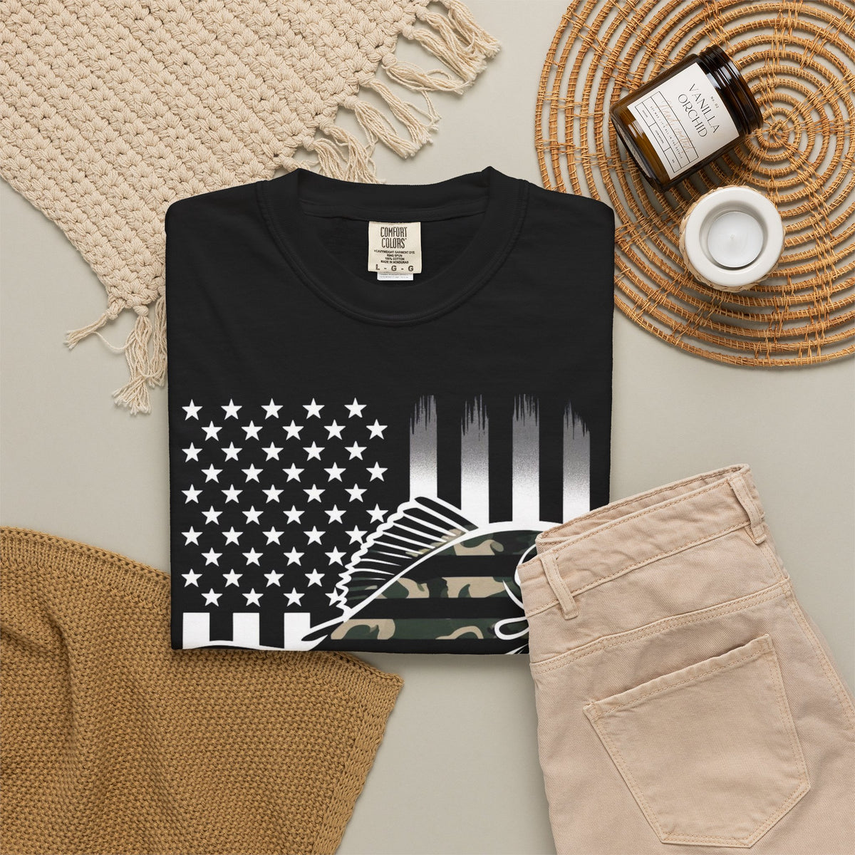 Camo Bass Flag T-Shirt