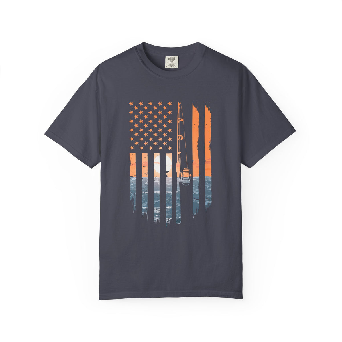 American Flag Beach T-Shirt
