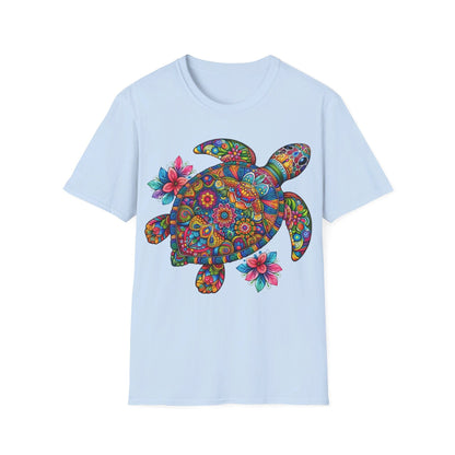 Rainbow Flower Turtle T-Shirt