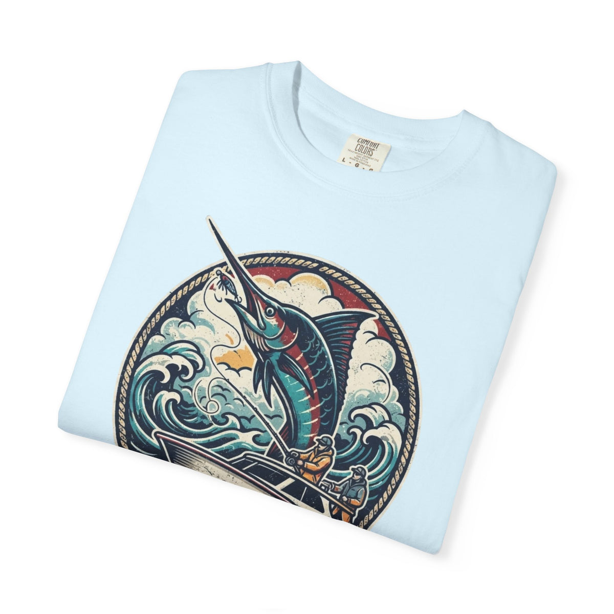 Marlin Wave T-Shirt — Vintage Ocean Fishing Graphic Tee