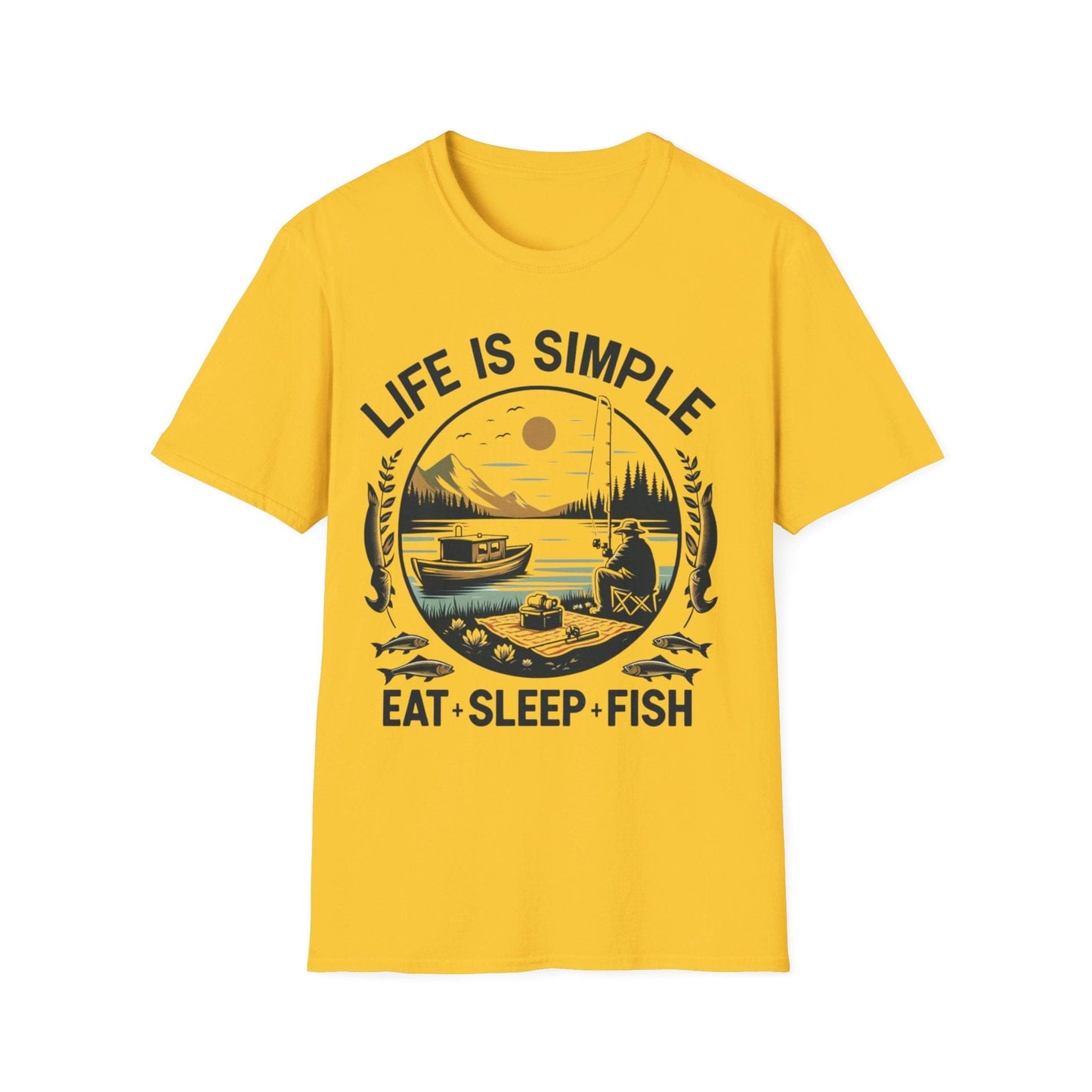 Life Is Simple Eat Sleep Fish T-Shirt