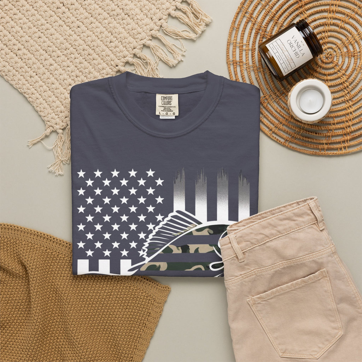 Camo Bass Flag T-Shirt