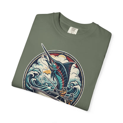 Marlin Wave T-Shirt — Vintage Ocean Fishing Graphic Tee