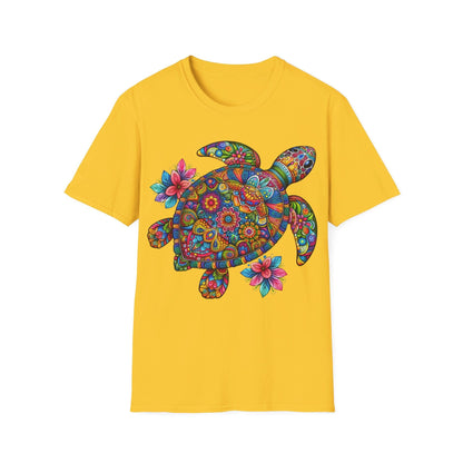 Rainbow Flower Turtle T-Shirt