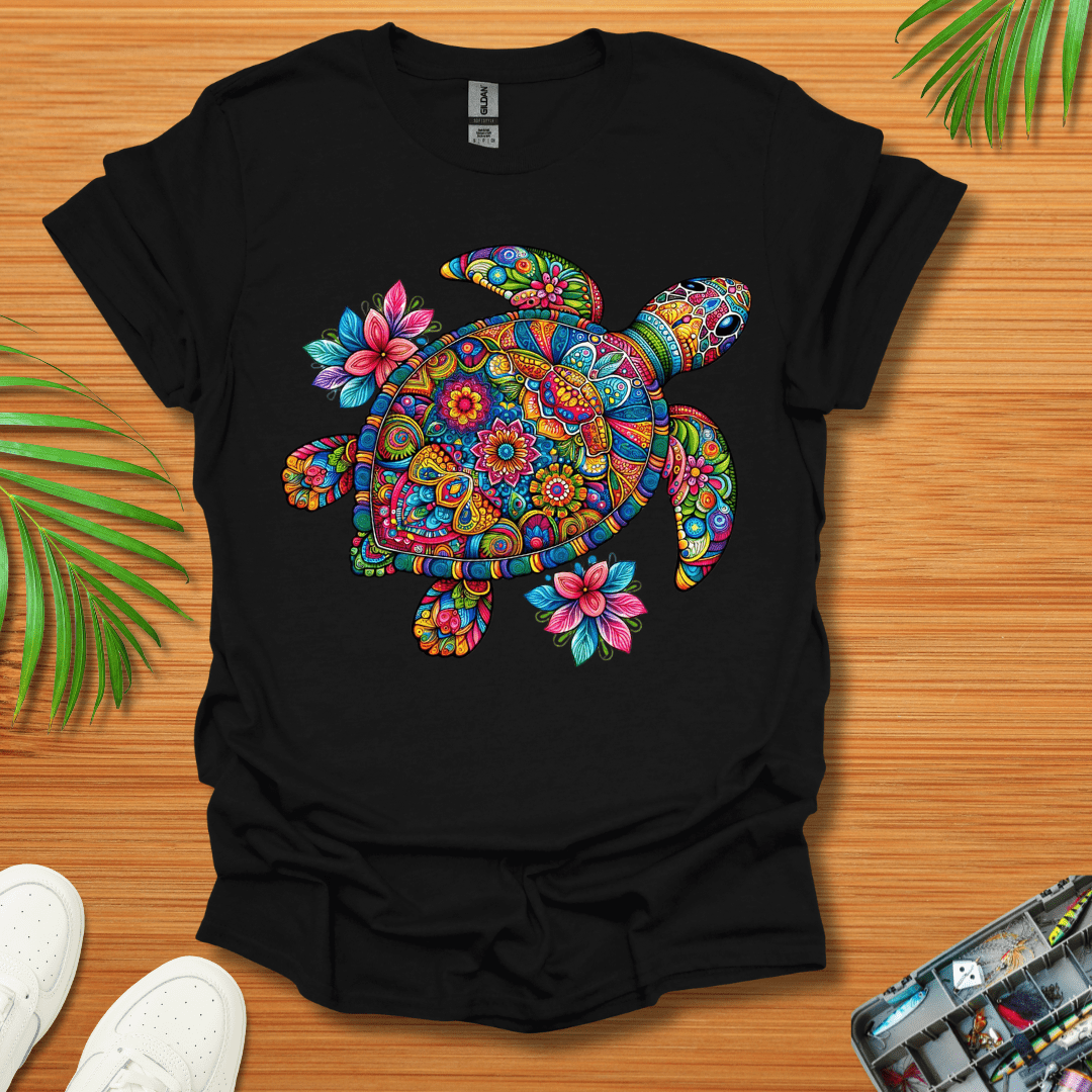 Rainbow Flower Turtle T-Shirt