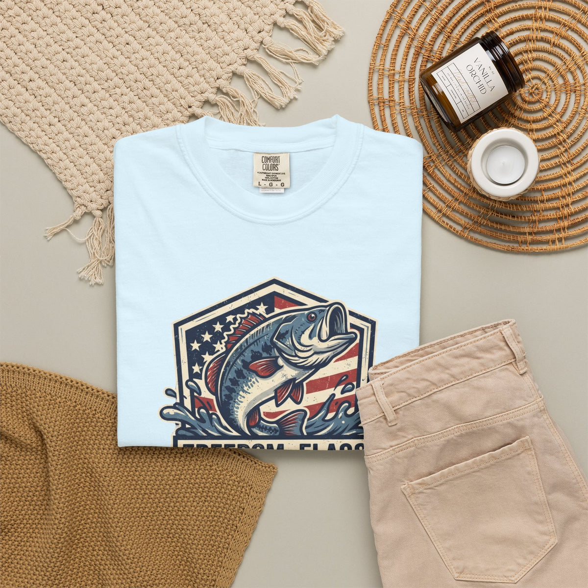 Freedom Flags & Fishing T-Shirt
