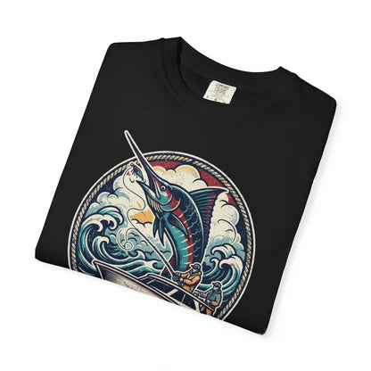 Marlin Wave T-Shirt — Vintage Ocean Fishing Graphic Tee