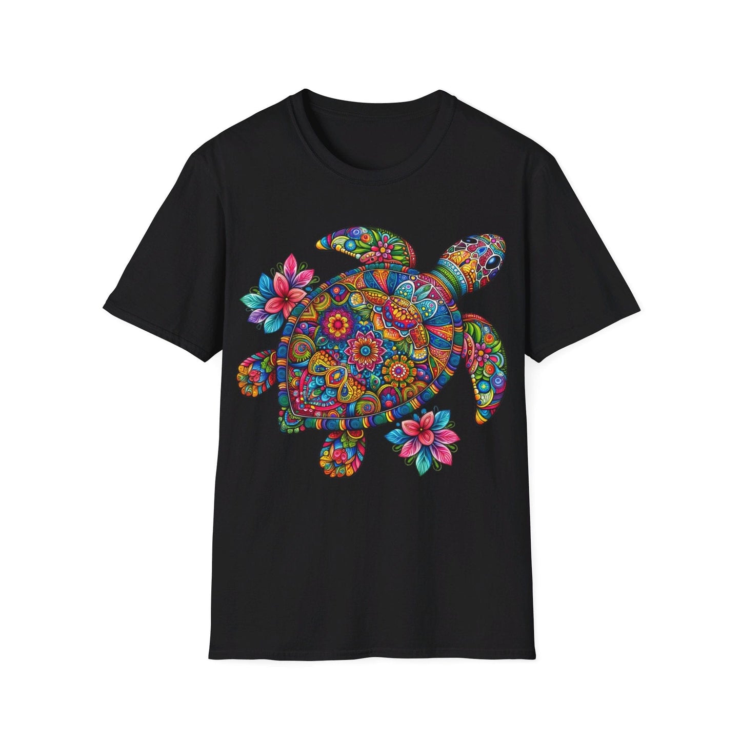 Rainbow Flower Turtle T-Shirt