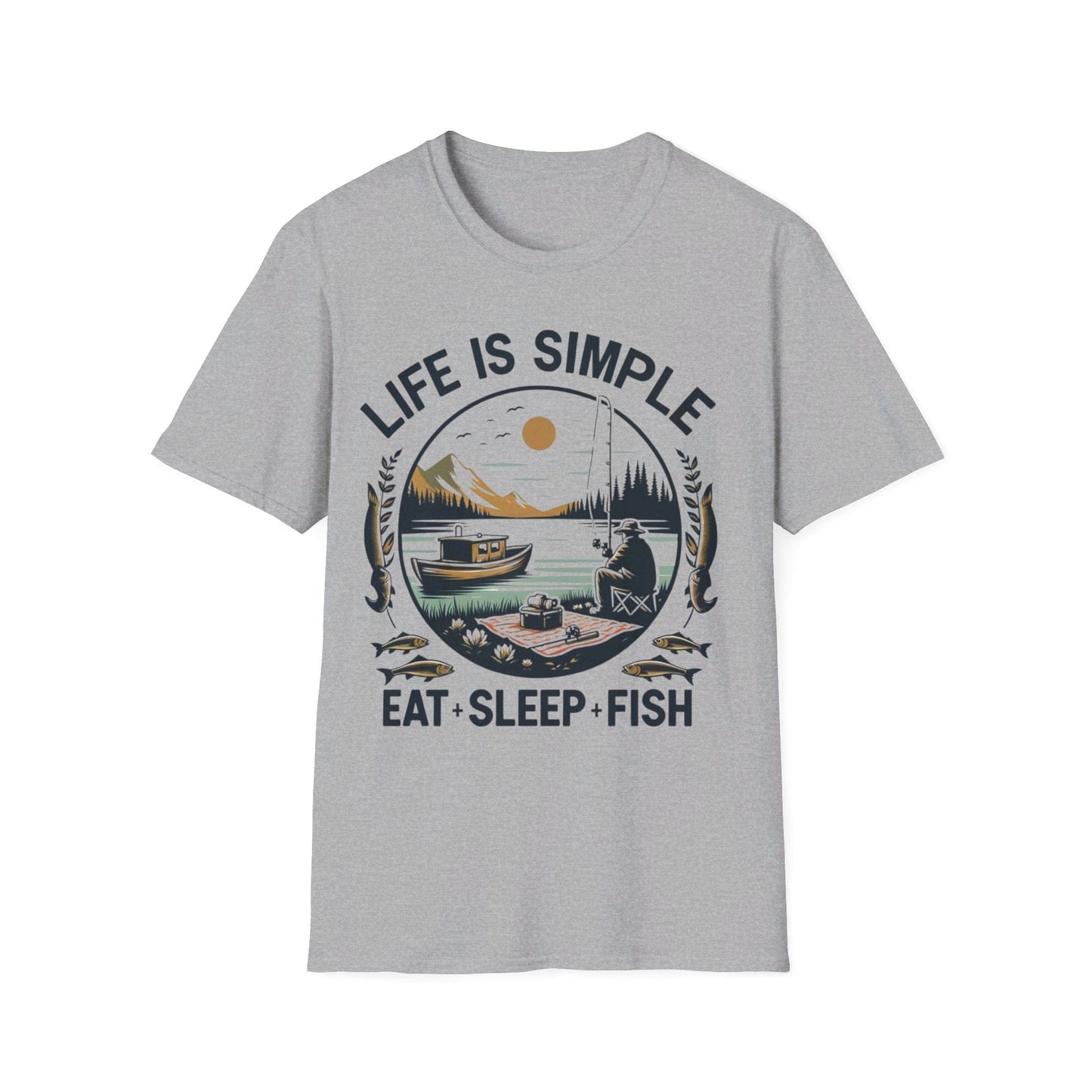 Life Is Simple Eat Sleep Fish T-Shirt