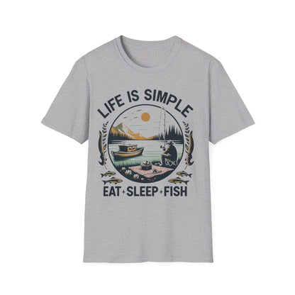 Life Is Simple Eat Sleep Fish T-Shirt