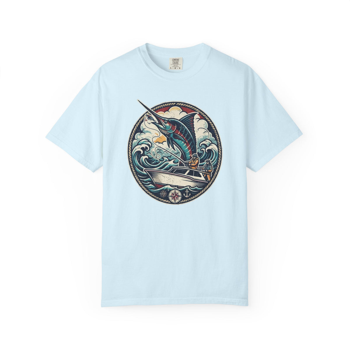 Marlin Wave T-Shirt — Vintage Ocean Fishing Graphic Tee