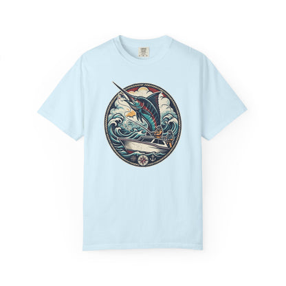 Marlin Wave T-Shirt — Vintage Ocean Fishing Graphic Tee
