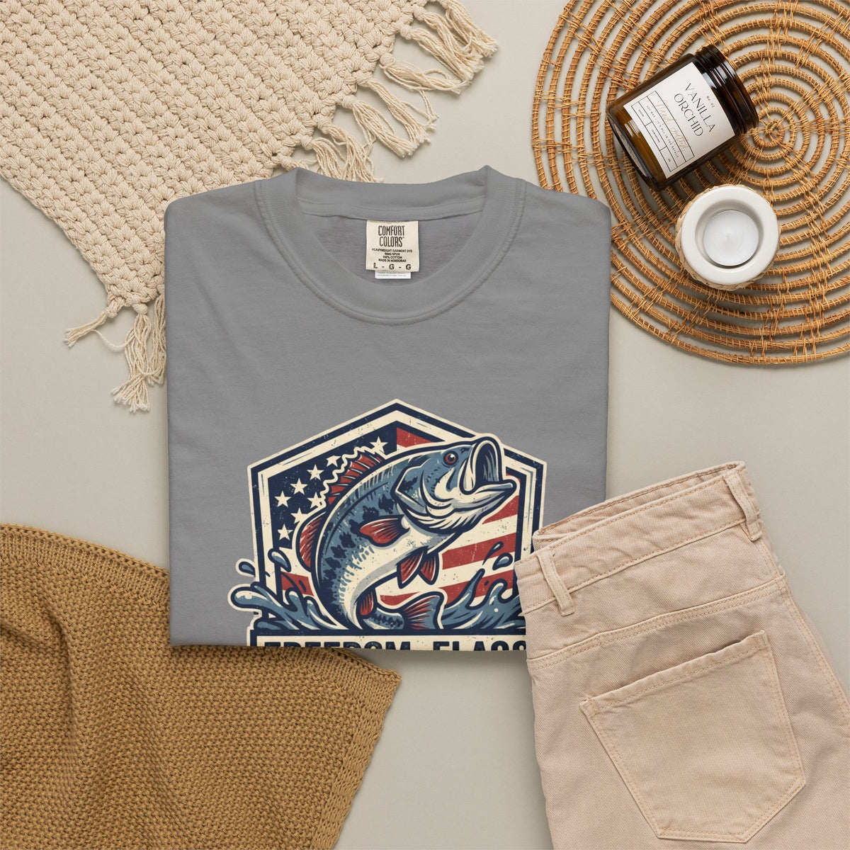 Freedom Flags & Fishing T-Shirt