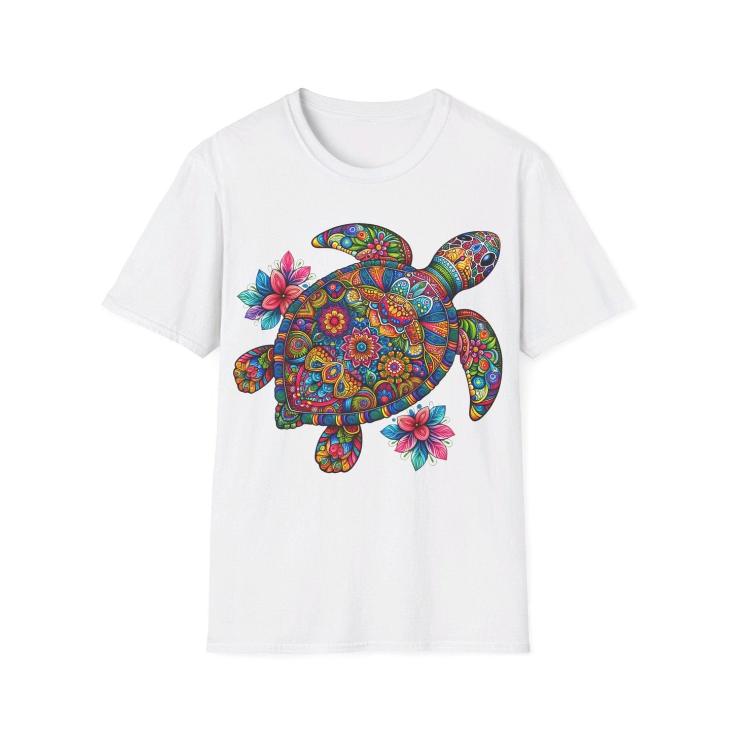 Rainbow Flower Turtle T-Shirt