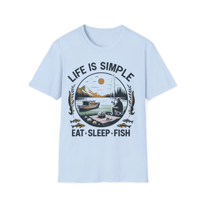 Life Is Simple Eat Sleep Fish T-Shirt