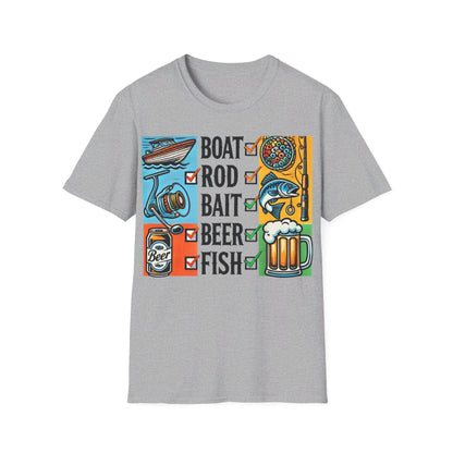 Boat  Rod Bait Beer Fish T-Shirt