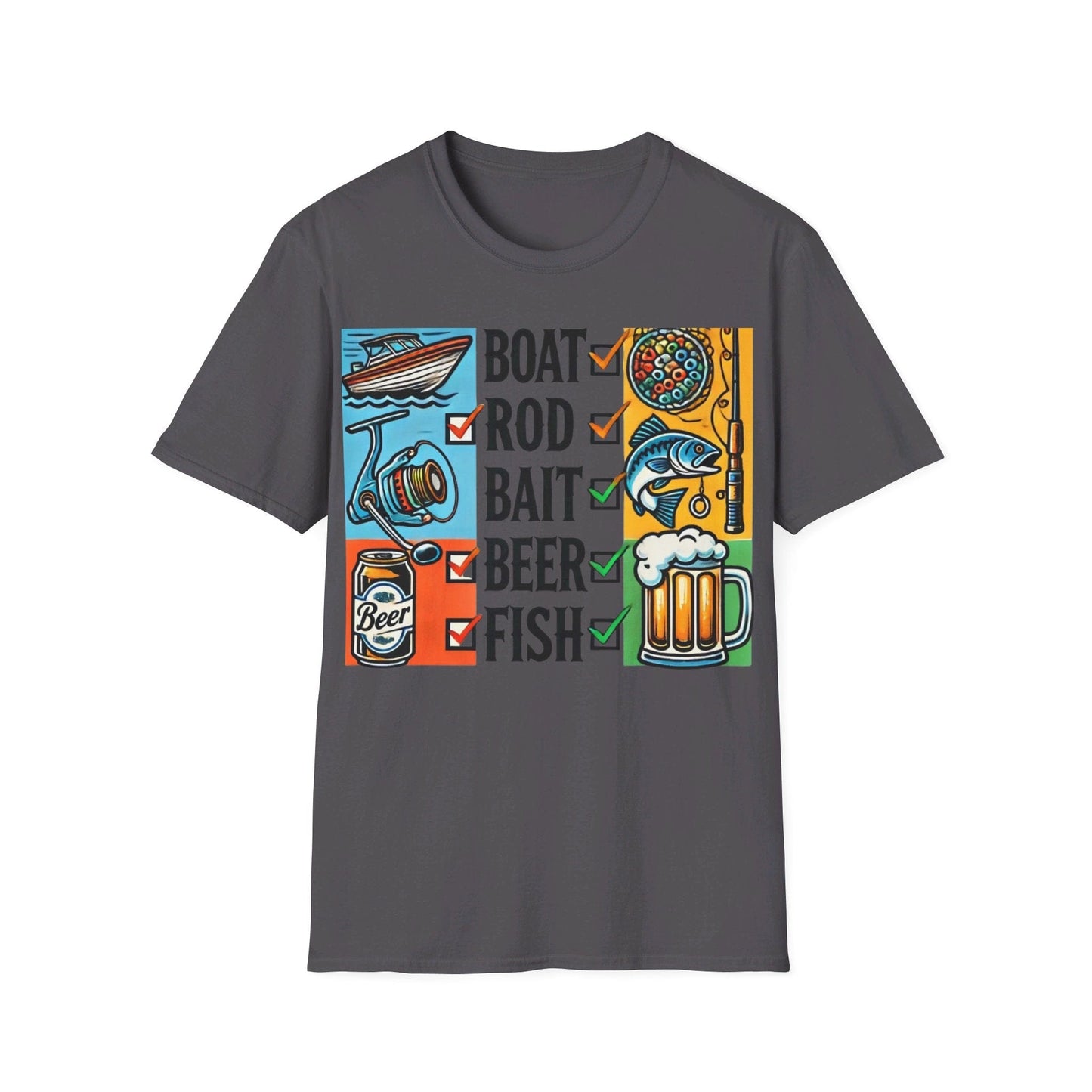 Boat  Rod Bait Beer Fish T-Shirt