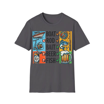 Boat  Rod Bait Beer Fish T-Shirt