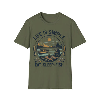 Life Is Simple Eat Sleep Fish T-Shirt