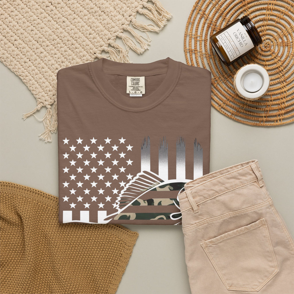Camo Bass Flag T-Shirt