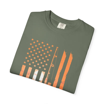 American Flag Beach T-Shirt