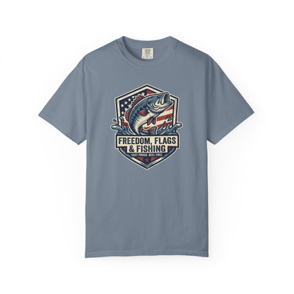 Freedom Flags & Fishing T-Shirt