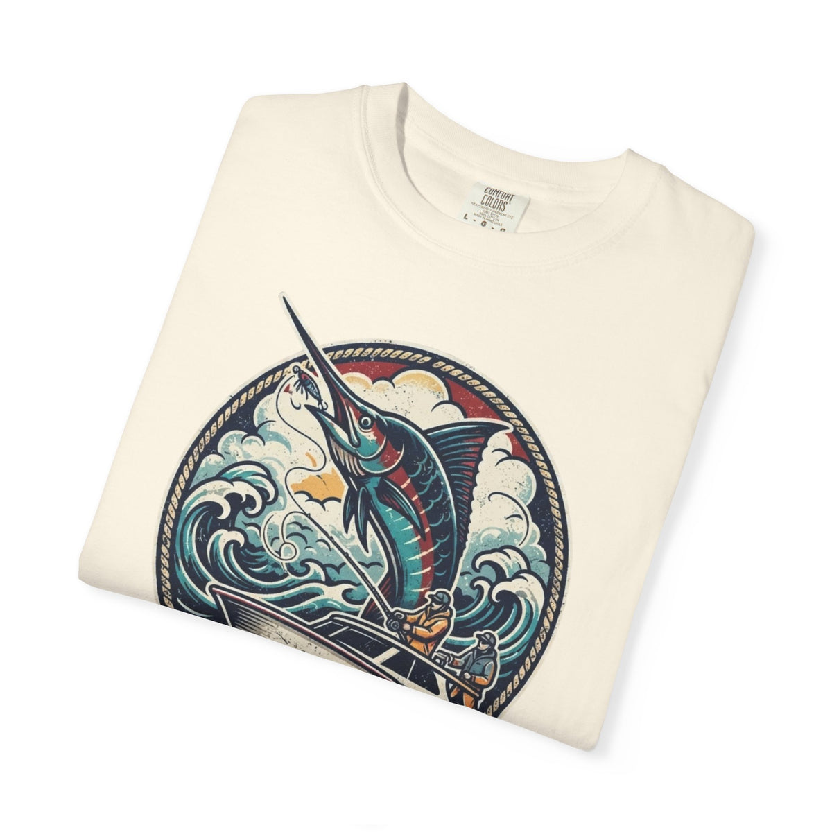 Marlin Wave T-Shirt — Vintage Ocean Fishing Graphic Tee