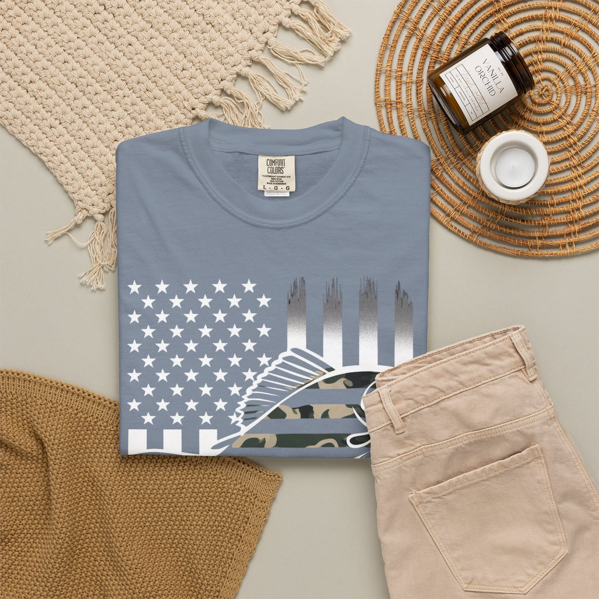 Camo Bass Flag T-Shirt