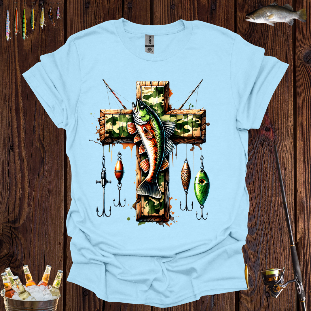 Camo Fish Cross T-Shirt