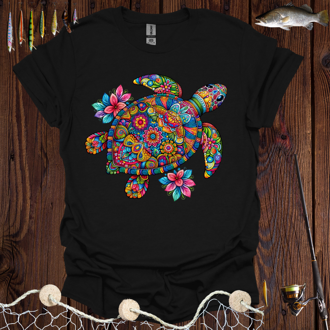 Rainbow Flower Turtle T-Shirt