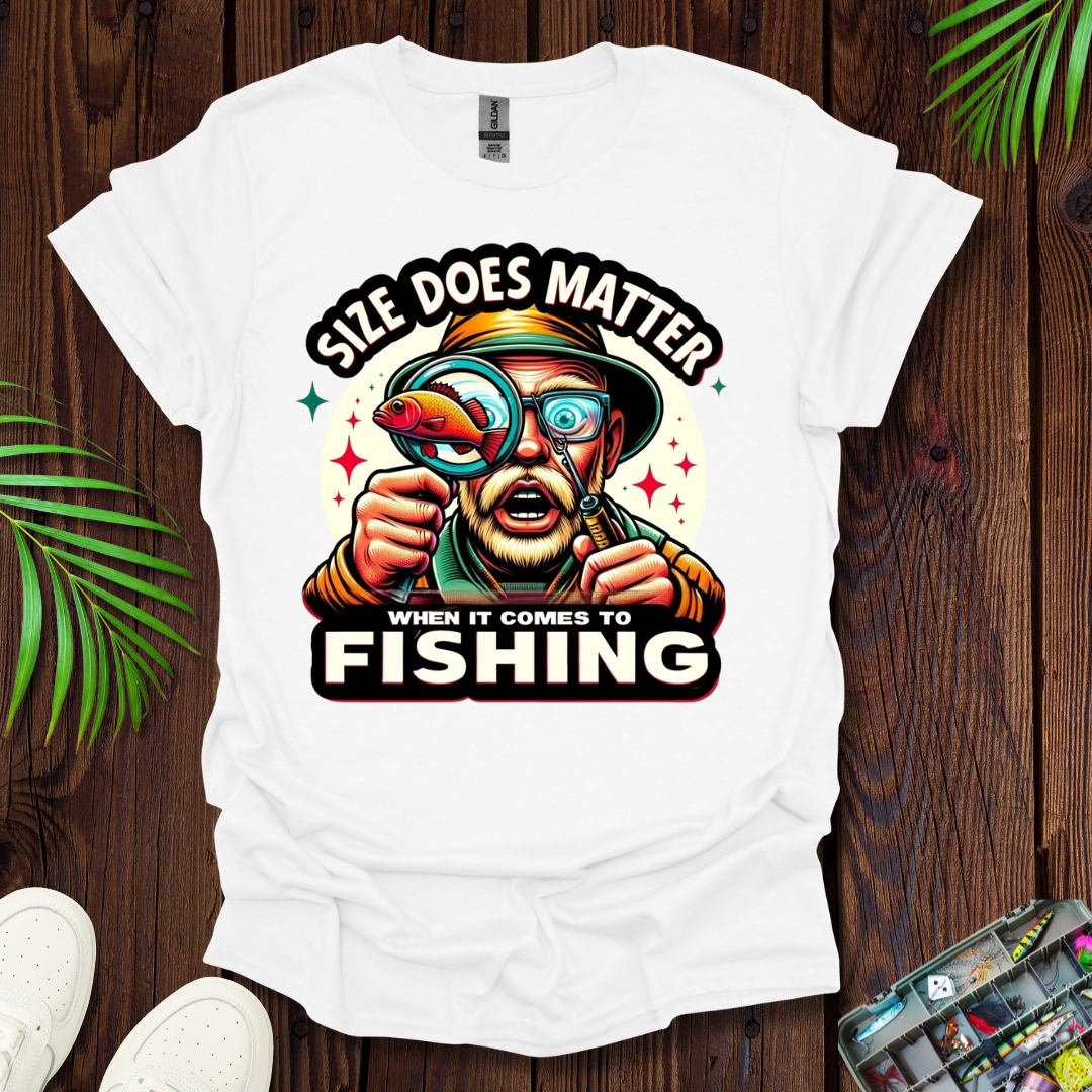 Size Does Matter When It Comes To Fishing T-Shirt